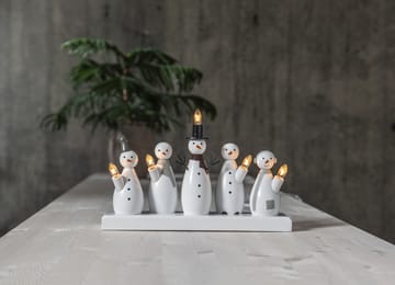 Candela dell'avvento Snowman - Bianco - Star Trading