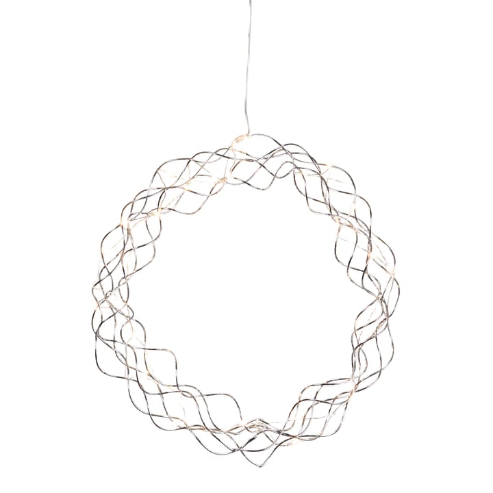 Ghirlanda Curly con luci LED, 30 cm - cromo - Star Trading