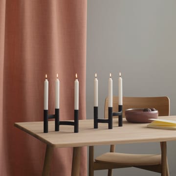 Portacandele Ora a tre bracci - nero - Stelton