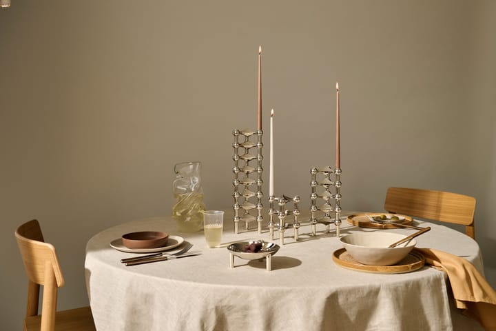 Candela STOFF by ester & erik, confezione da 6, Marrone chiaro STOFF