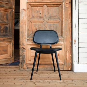 Sedia My Chair - cuoio nero, base in betulla laccata nera - Stolab