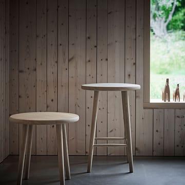 Sgabello da bar Miss Button - rovere oliato naturale, medio - Stolab