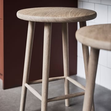 Sgabello da bar Miss Button - rovere oliato naturale, medio - Stolab