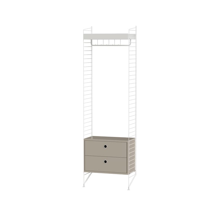 Scaffale da ingresso String bianco e beige - combinazione M - undefined - String