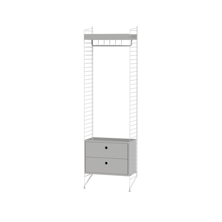 Scaffale da ingresso String grigio - combinazione M - undefined - String