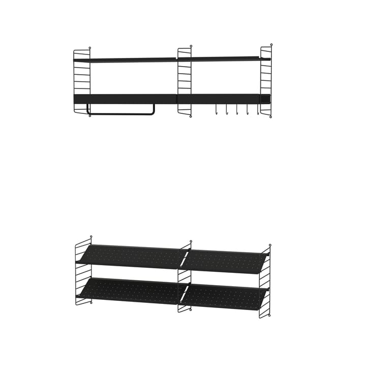 Scaffale da ingresso String nero - combinazione H - undefined - String