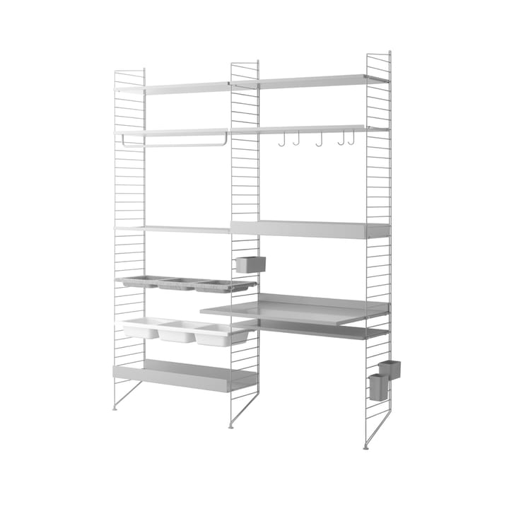 Scaffale per camera da letto String grigio - combinazione C da String 