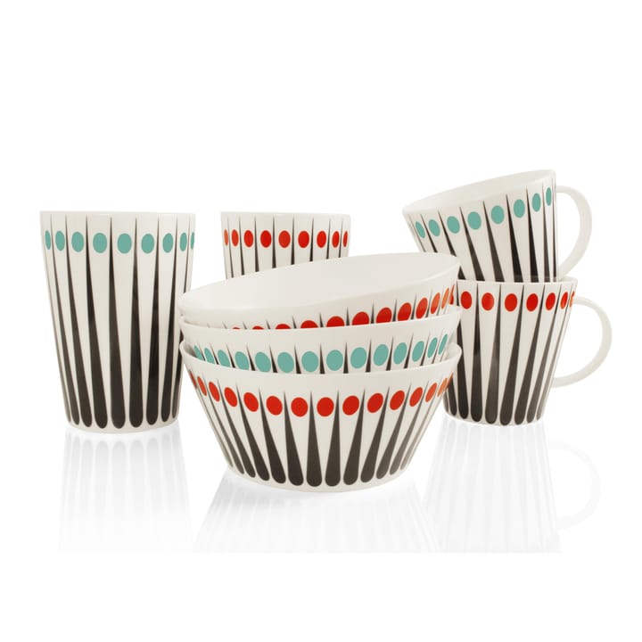 Tazza Amanda, bianco-rosso pomodoro  Superliving