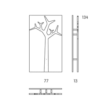 Appendi accappatoio a parete Tree junior - Rovere laccato chiaro - Swedese