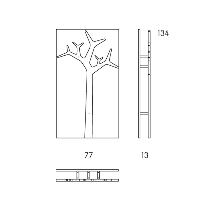 Appendi accappatoio a parete Tree junior, Rovere laccato chiaro Swedese