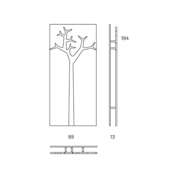 Appendi accappatoio a parete Tree - Rovere laccato chiaro - Swedese