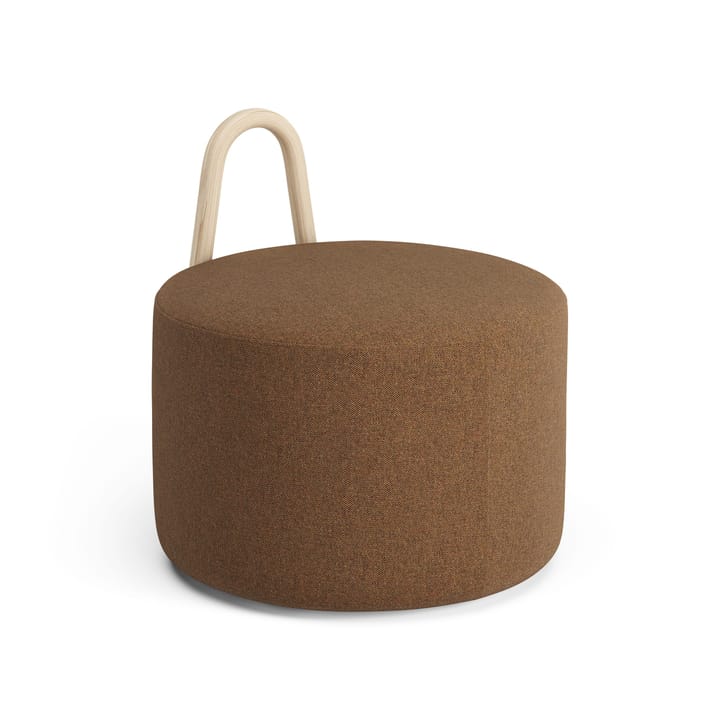 Pouf bosso medio laccato naturale con ruote Amstelle - Main Line Flax 15 - Swedese