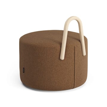 Pouf bosso medio laccato naturale con ruote Amstelle - Main Line Flax 15 - Swedese