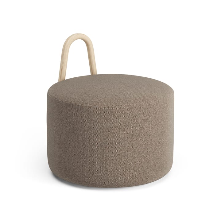 Pouf bosso medio laccato naturale con ruote Amstelle - Main Line Flax 23 - Swedese