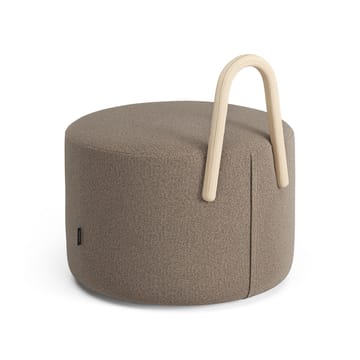 Pouf bosso medio laccato naturale con ruote Amstelle - Main Line Flax 23 - Swedese