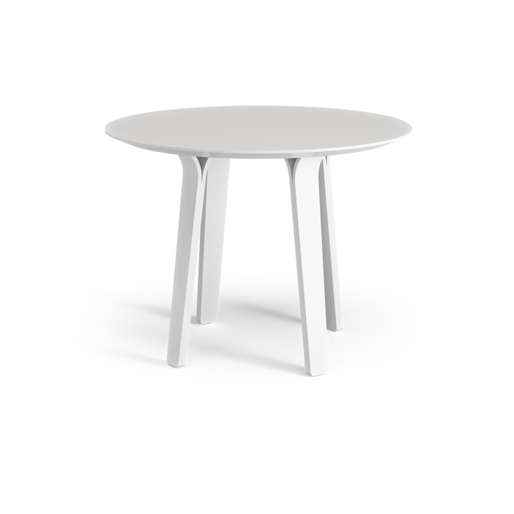 Tavolo da pranzo Divido, bianco, Ø 95cm, gambe in frassino laccato bianco Swedese