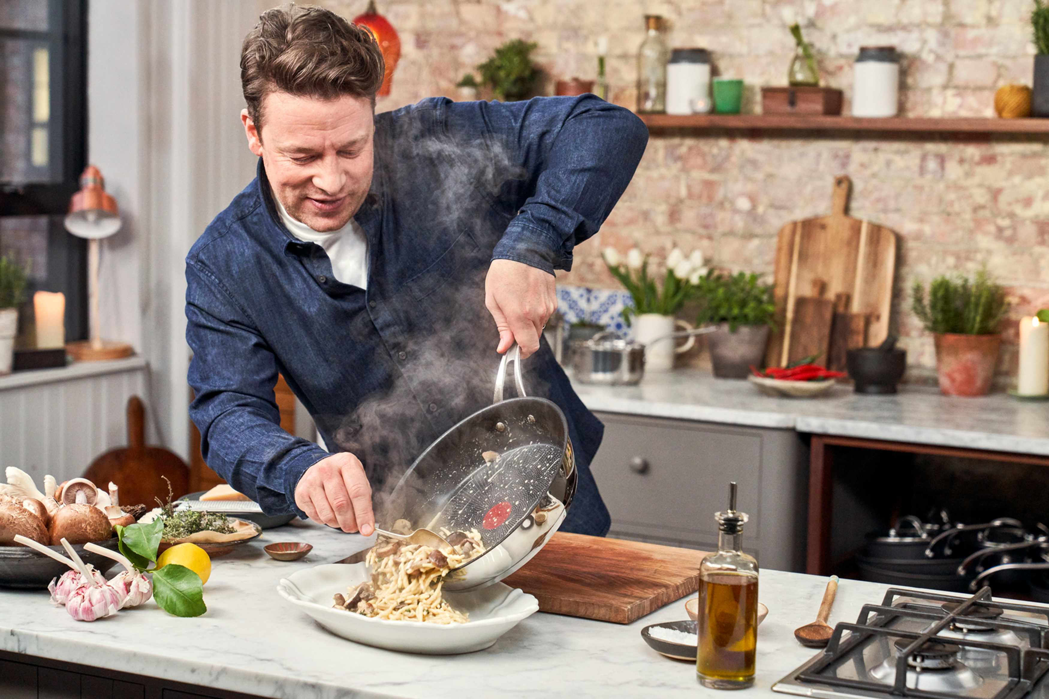 Tefal Jamie Oliver Padella 28 cm, in acciaio ino…