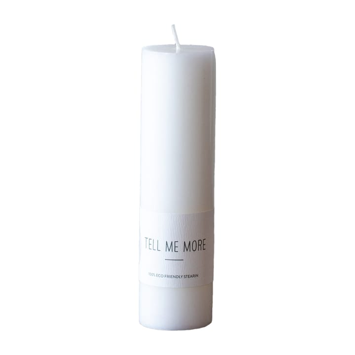 Candelotto di stearina Tell Me More M 15 cm - Bianco - Tell Me More