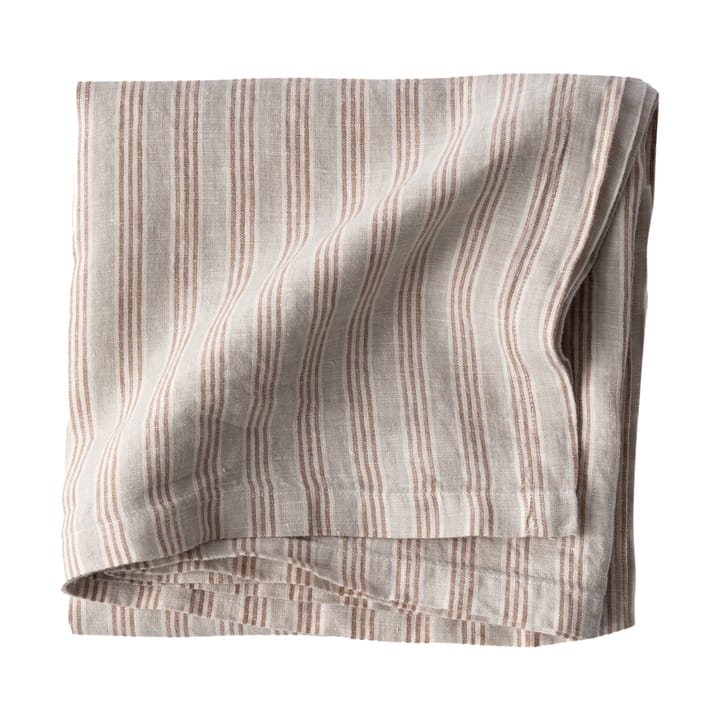 Tovaglia in lino 175x175 cm, Hazelnut Stripe Tell Me More