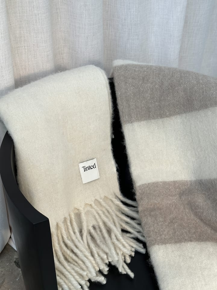 Plaid in lana Hemple 130x170 cm, Beige-offwhite Tinted