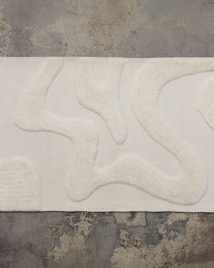 Tappeto per l'ingresso in lana Norlander 80x350 cm, White