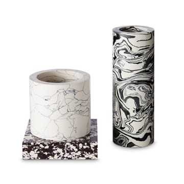 Vaso piccolo Swirl 29 cm - Bianco e nero - Tom Dixon
