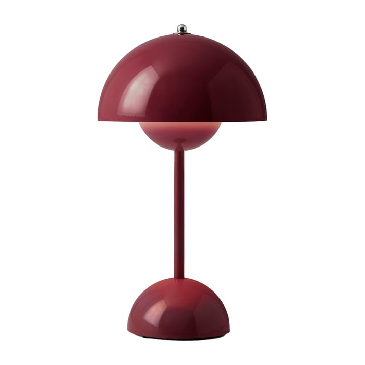 Lampada da tavolo portatile Flowerpot VP9, Dark plum &Tradition