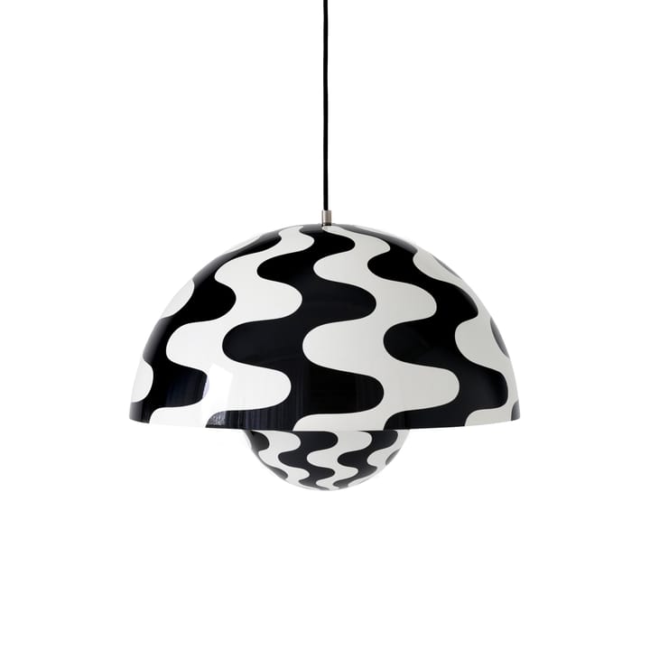 Lampadario FlowerPot grande VP2, Black-white pattern &Tradition