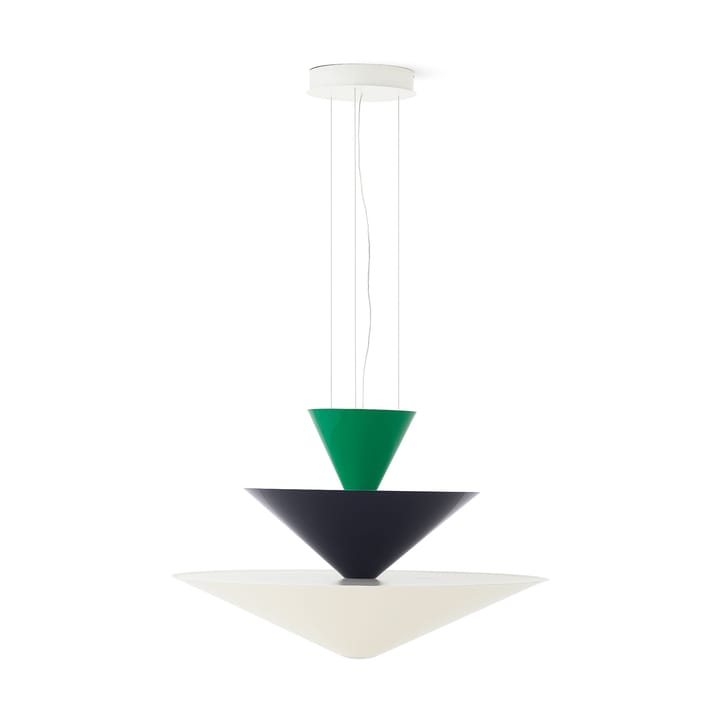 Lampadario Gio LN15 Ø92 cm, Signal green-deep blue-ecru &Tradition