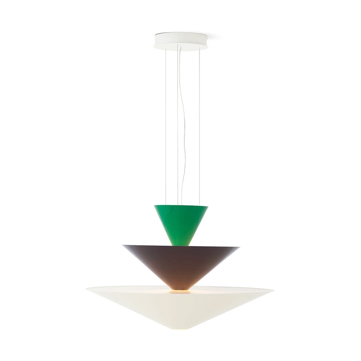 Lampadario Gio LN15 Ø92 cm, Signal green-deep blue-ecru &Tradition