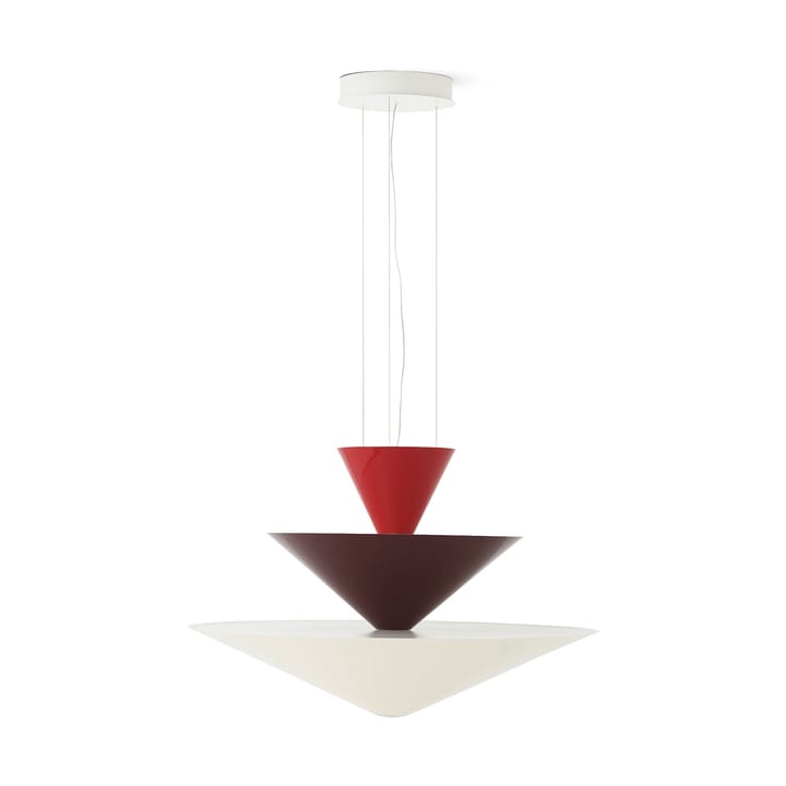 Lampadario Gio LN15 Ø92 cm, Vermilion red-d. burgundy-ecru &Tradition