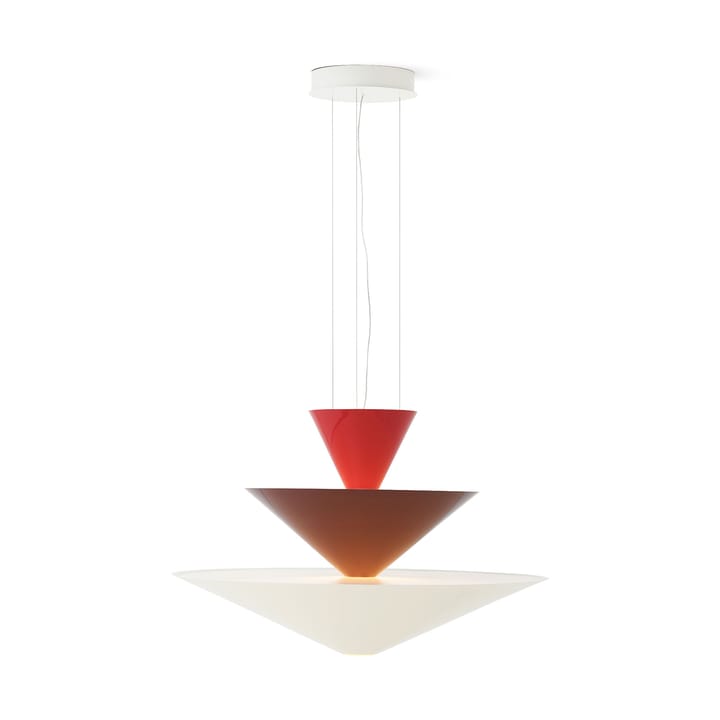 Lampadario Gio LN15 Ø92 cm, Vermilion red-d. burgundy-ecru &Tradition