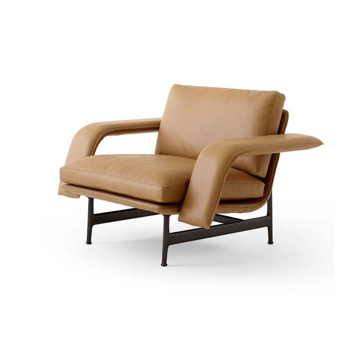 Poltrona lounge Meantime AV29 - Warm black-Noble leather Cognac - &Tradition