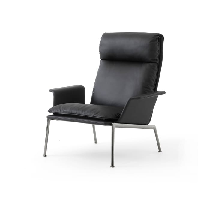 Poltrona lounge Muno LN17 High back, Dark chrome-Black &Tradition