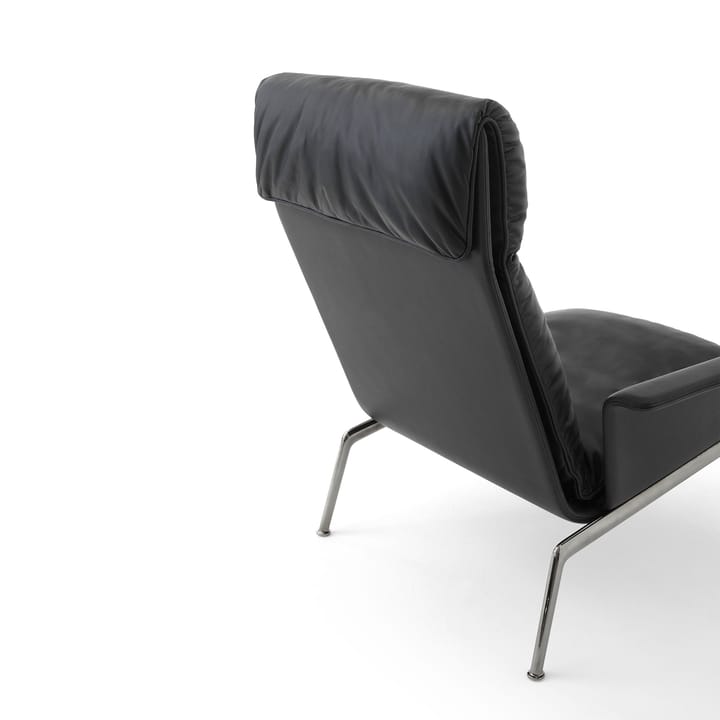 Poltrona lounge Muno LN17 High back, Dark chrome-Black &Tradition