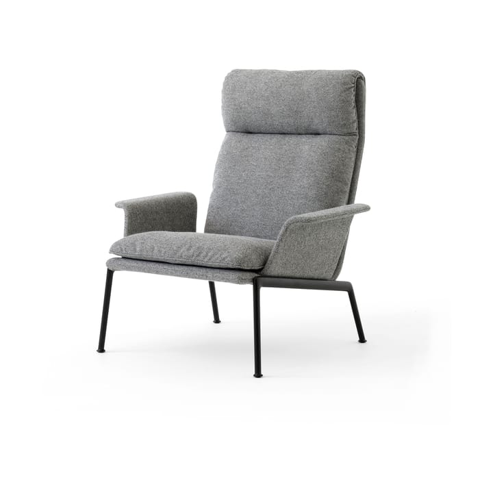 Poltrona lounge Muno LN17 High back, Warm black-Hallingdal 0126 &Tradition