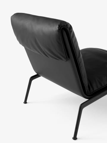 Poltrona lounge Muno LN18 - Dark chrome-Noble leather Black - &Tradition