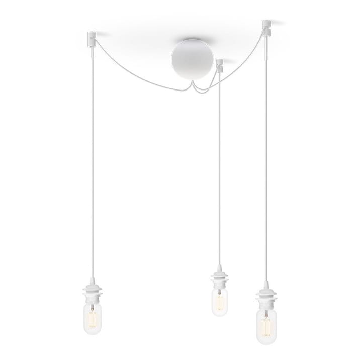 Rosone per lampadario con 3 cavi Cannonball - bianco - Umage