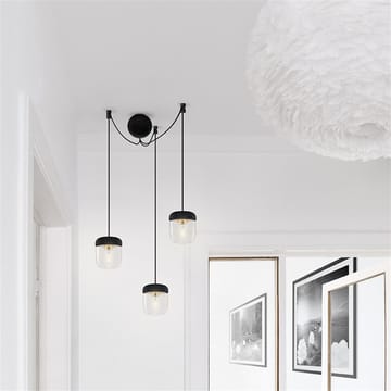 Rosone per lampadario con 3 cavi Cannonball - nero - Umage