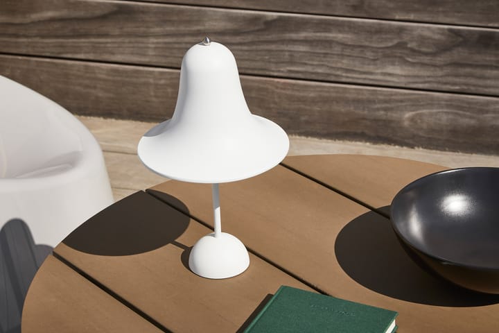 Lampada da tavolo portatile Pantop 30 cm, Bianco opaco Verpan