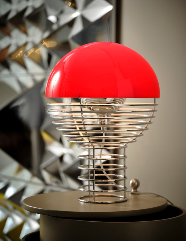 Lampada da tavolo Wire Ø30 cm - Chrome-red - Verpan