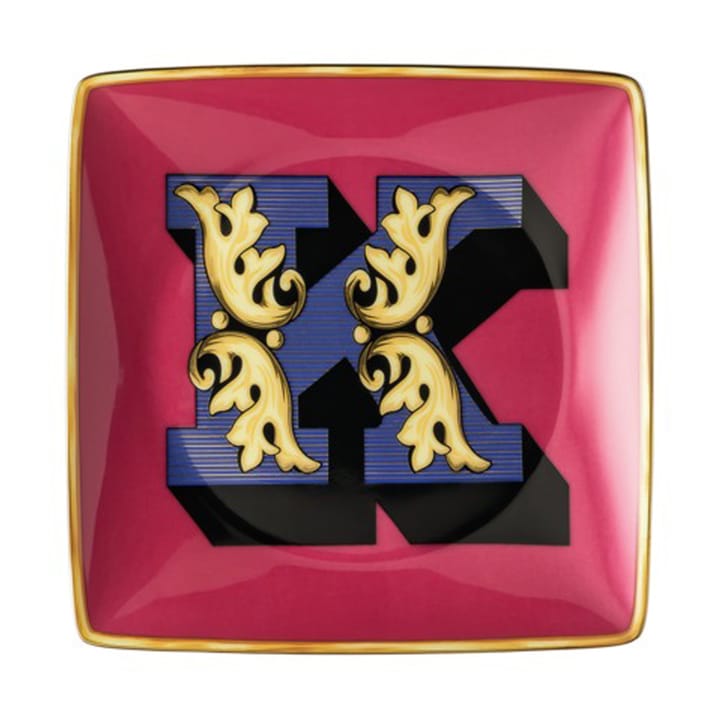 Piatto Versace Holiday Alphabet, 12 cm - Lettera: K - Versace