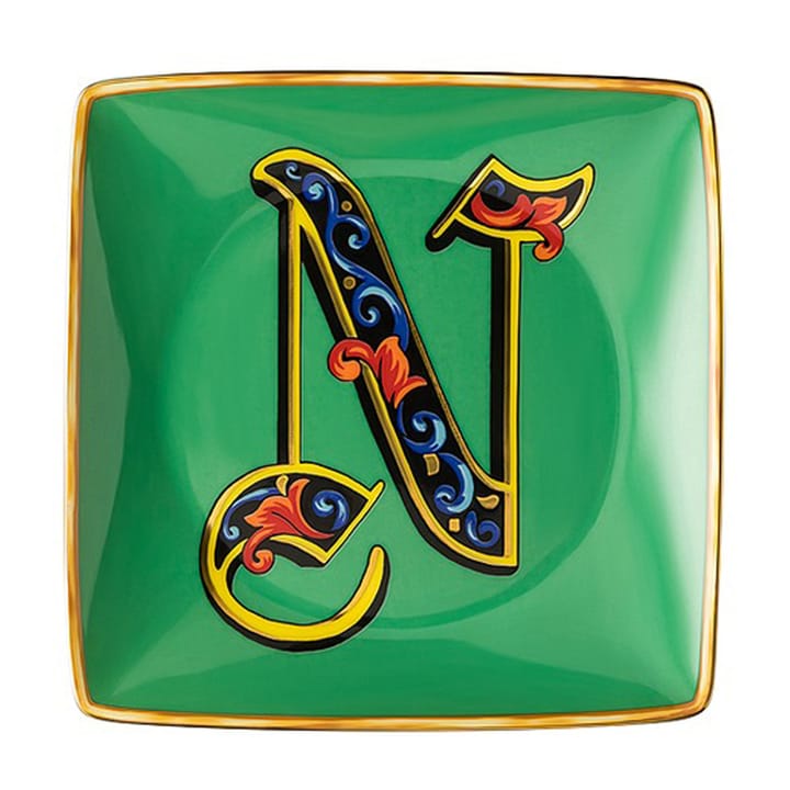 Piatto Versace Holiday Alphabet, 12 cm - Lettera: N - Versace