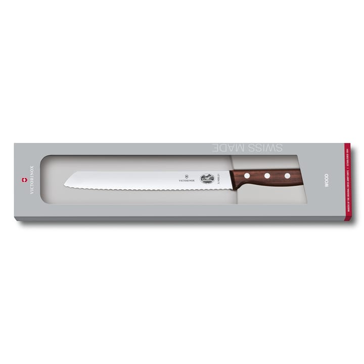 Coltello da pane in legno 21 cm, Acciaio inossidabile-acero Victorinox