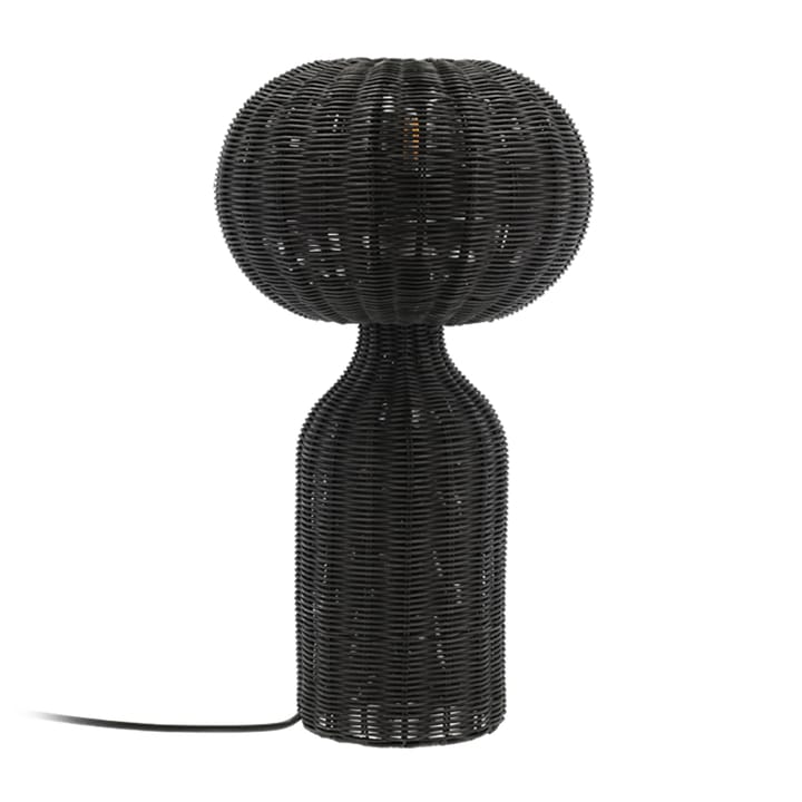 Lampada da tavolo in rattan Werna Ø 30 cm - Nero - Villa Collection