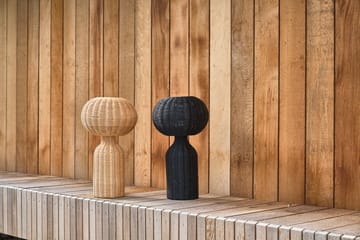 Lampada da tavolo in rattan Werna Ø 30 cm - Nero - Villa Collection