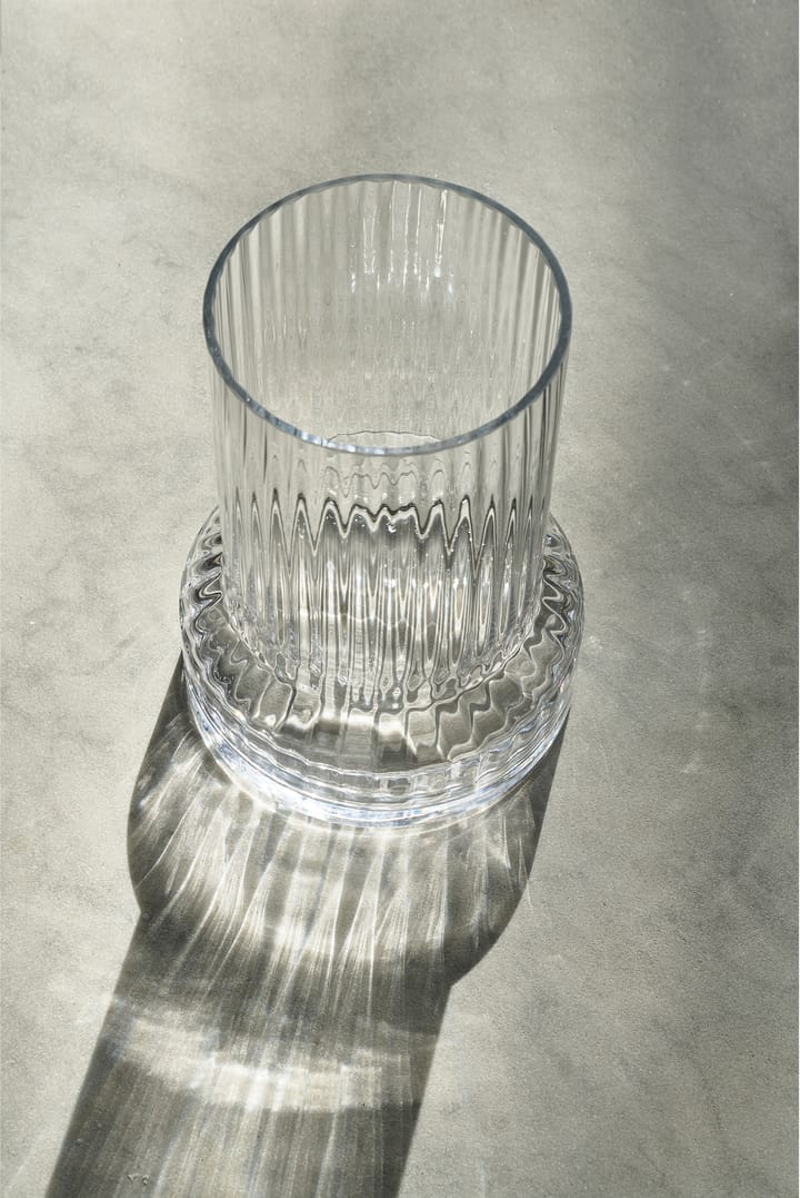 Vaso in vetro Hvils scanalato Ø21 cm - Clear - Villa Collection