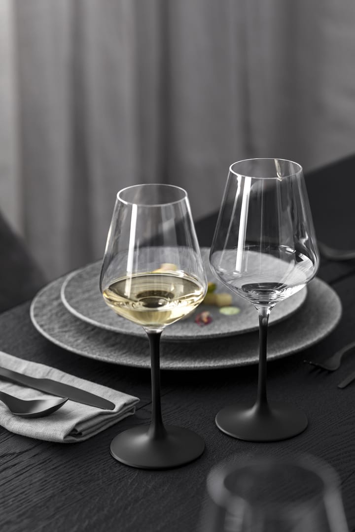 Bicchiere da vino bianco Manufacture Rock 38 cl confezione da 4 - Trasparente-nero - Villeroy & Boch