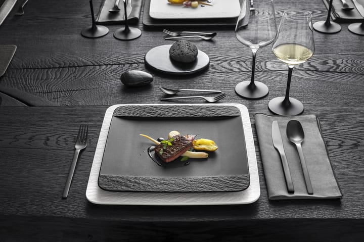 Piatto Manufacture Rock 28x28 cm - Nero - Villeroy & Boch