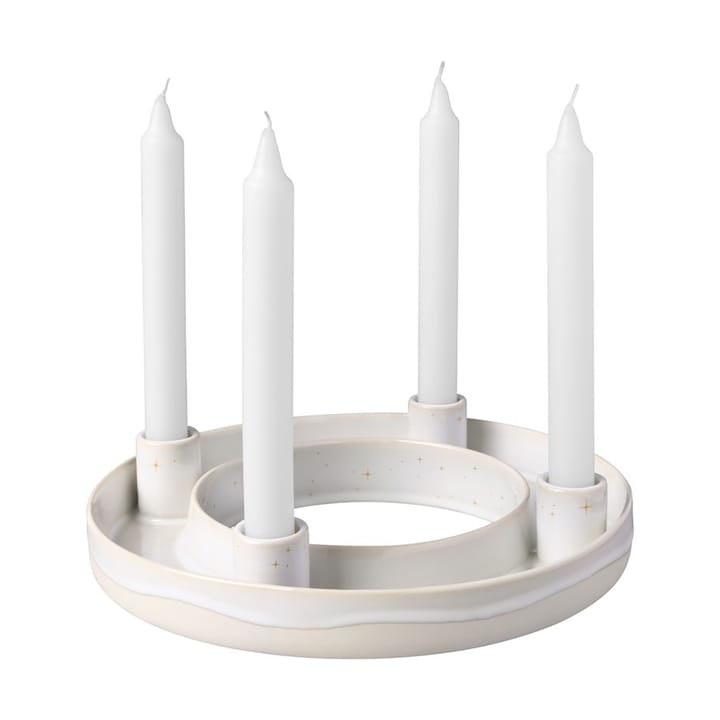 Portacandele dell'Avvento Winter Glow Ø 26 cm - Bianco, beige - Villeroy & Boch